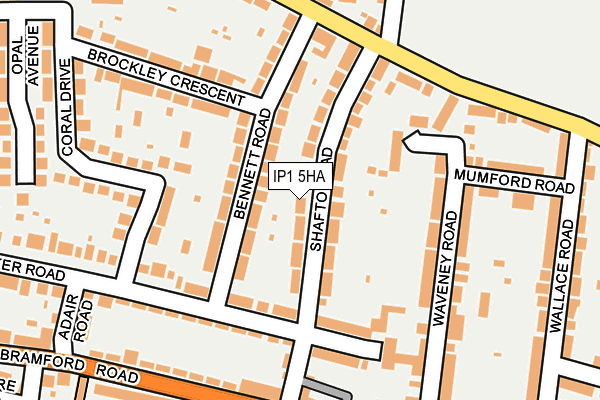 IP1 5HA map - OS OpenMap – Local (Ordnance Survey)