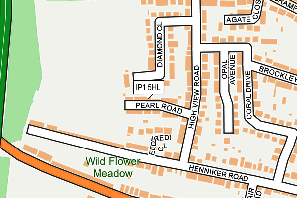 IP1 5HL map - OS OpenMap – Local (Ordnance Survey)