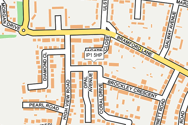 IP1 5HP map - OS OpenMap – Local (Ordnance Survey)