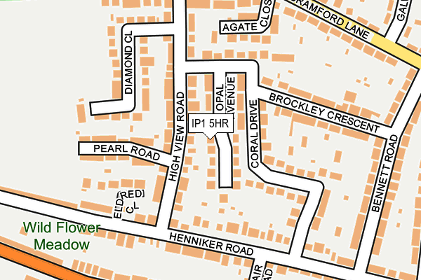 IP1 5HR map - OS OpenMap – Local (Ordnance Survey)