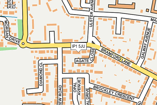 IP1 5JU map - OS OpenMap – Local (Ordnance Survey)