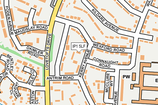 IP1 5LF map - OS OpenMap – Local (Ordnance Survey)