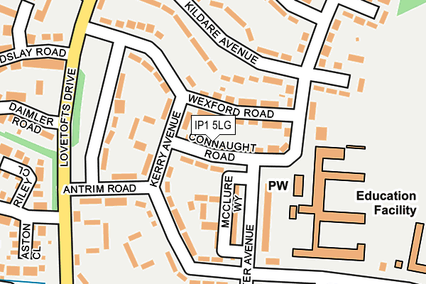 IP1 5LG map - OS OpenMap – Local (Ordnance Survey)