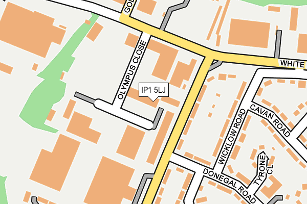 IP1 5LJ map - OS OpenMap – Local (Ordnance Survey)