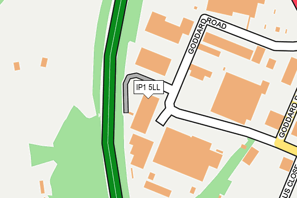 IP1 5LL map - OS OpenMap – Local (Ordnance Survey)