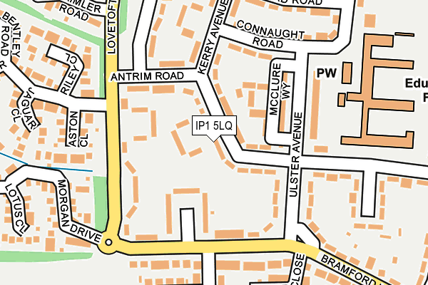 IP1 5LQ map - OS OpenMap – Local (Ordnance Survey)