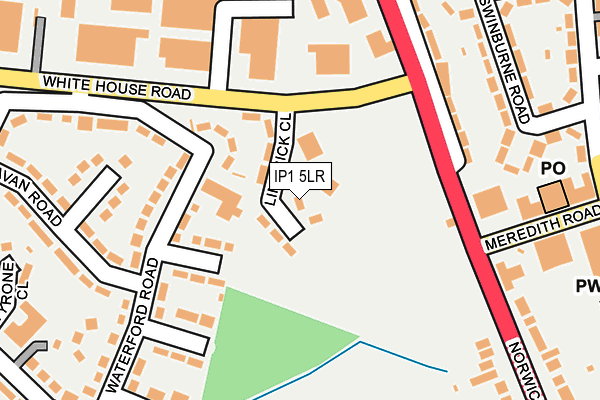 IP1 5LR map - OS OpenMap – Local (Ordnance Survey)