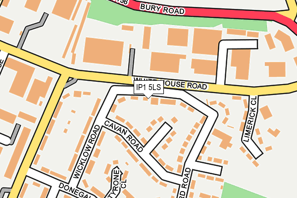 IP1 5LS map - OS OpenMap – Local (Ordnance Survey)