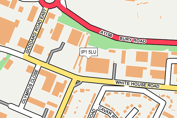 IP1 5LU map - OS OpenMap – Local (Ordnance Survey)