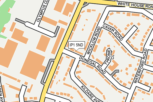 IP1 5ND map - OS OpenMap – Local (Ordnance Survey)