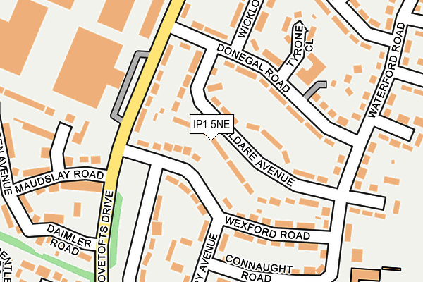 IP1 5NE map - OS OpenMap – Local (Ordnance Survey)