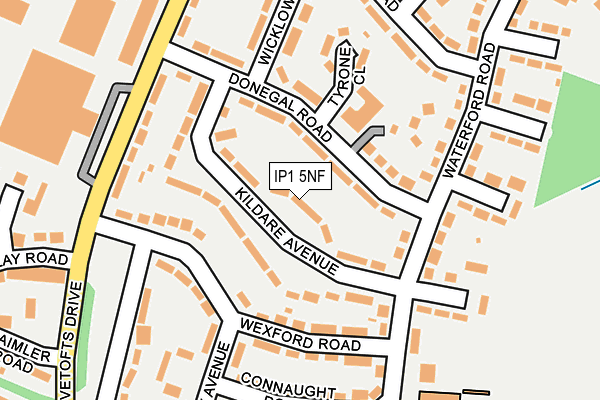 IP1 5NF map - OS OpenMap – Local (Ordnance Survey)