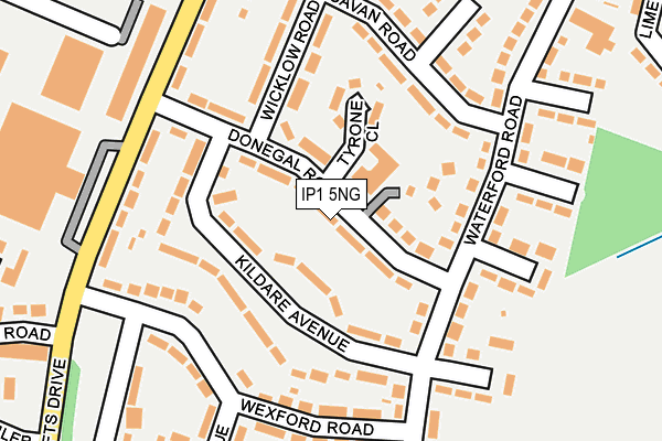 IP1 5NG map - OS OpenMap – Local (Ordnance Survey)