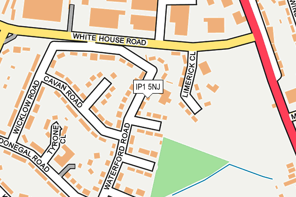 IP1 5NJ map - OS OpenMap – Local (Ordnance Survey)