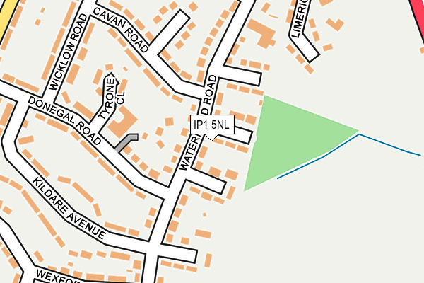 IP1 5NL map - OS OpenMap – Local (Ordnance Survey)