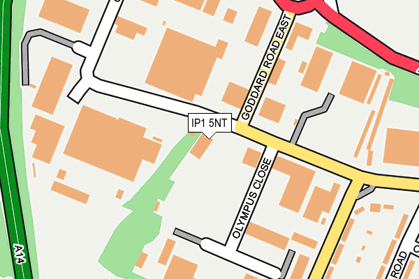 IP1 5NT map - OS OpenMap – Local (Ordnance Survey)