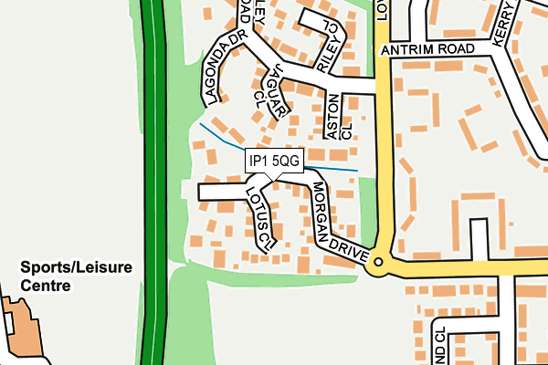 IP1 5QG map - OS OpenMap – Local (Ordnance Survey)