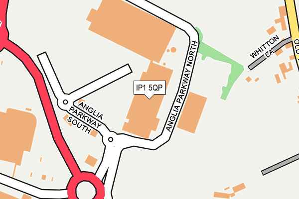 IP1 5QP map - OS OpenMap – Local (Ordnance Survey)