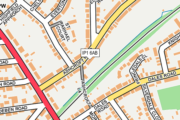 IP1 6AB map - OS OpenMap – Local (Ordnance Survey)