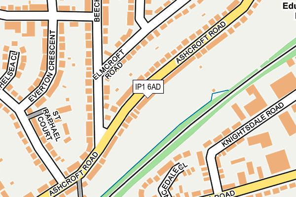IP1 6AD map - OS OpenMap – Local (Ordnance Survey)