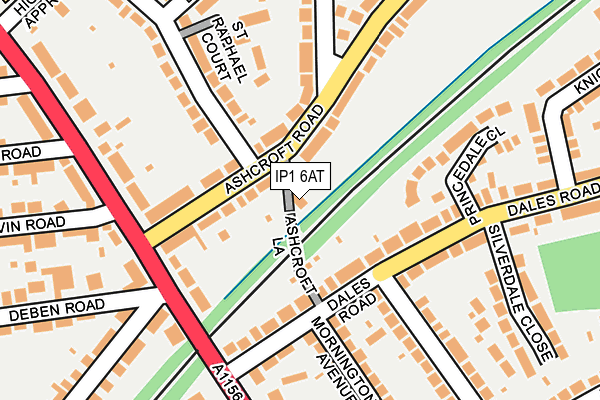 IP1 6AT map - OS OpenMap – Local (Ordnance Survey)