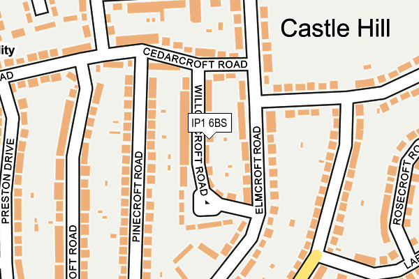 IP1 6BS map - OS OpenMap – Local (Ordnance Survey)