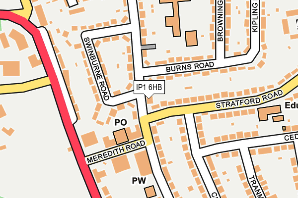 IP1 6HB map - OS OpenMap – Local (Ordnance Survey)