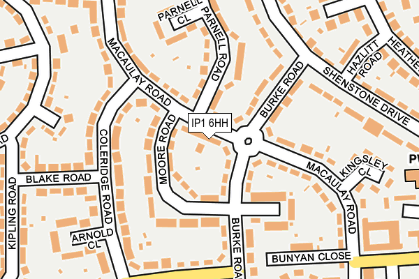IP1 6HH map - OS OpenMap – Local (Ordnance Survey)