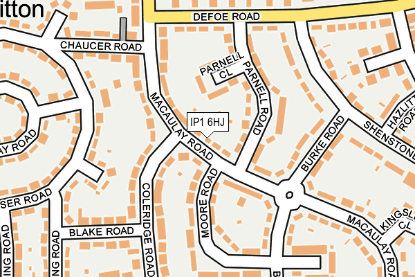 IP1 6HJ map - OS OpenMap – Local (Ordnance Survey)