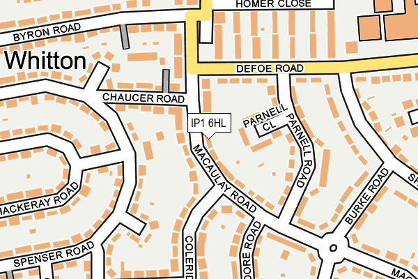 IP1 6HL map - OS OpenMap – Local (Ordnance Survey)