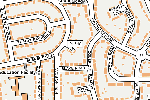 IP1 6HS map - OS OpenMap – Local (Ordnance Survey)