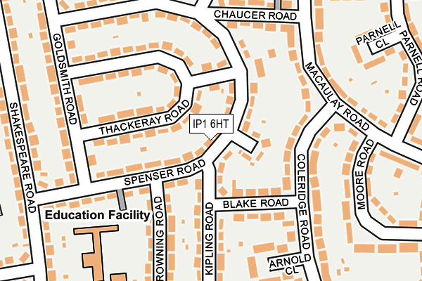 IP1 6HT map - OS OpenMap – Local (Ordnance Survey)