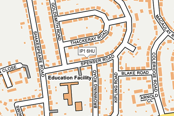 IP1 6HU map - OS OpenMap – Local (Ordnance Survey)