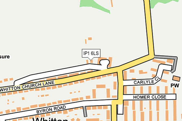 IP1 6LS map - OS OpenMap – Local (Ordnance Survey)