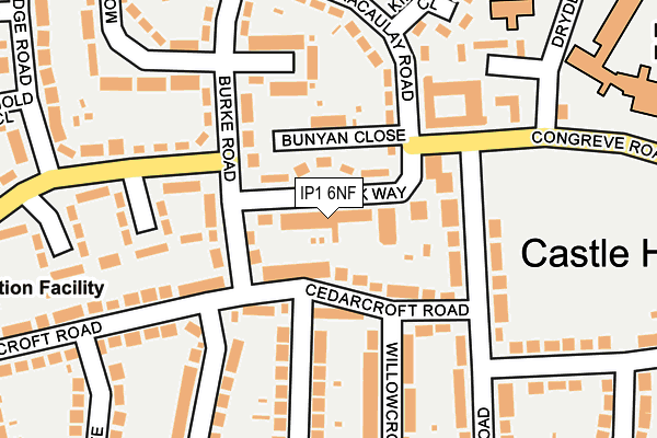 IP1 6NF map - OS OpenMap – Local (Ordnance Survey)