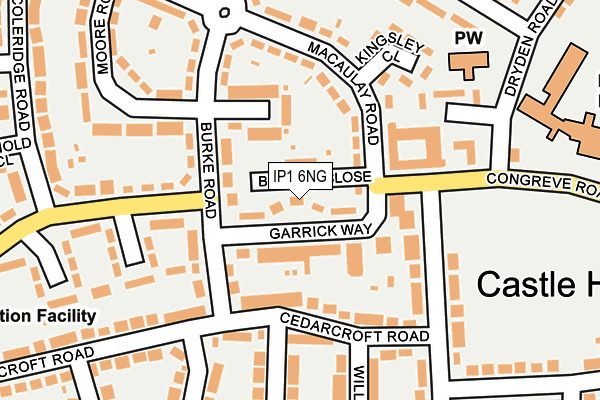 IP1 6NG map - OS OpenMap – Local (Ordnance Survey)