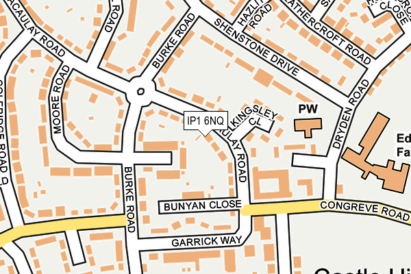 IP1 6NQ map - OS OpenMap – Local (Ordnance Survey)