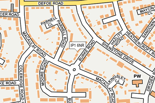 IP1 6NR map - OS OpenMap – Local (Ordnance Survey)