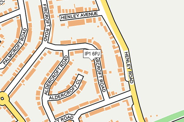 IP1 6PJ map - OS OpenMap – Local (Ordnance Survey)