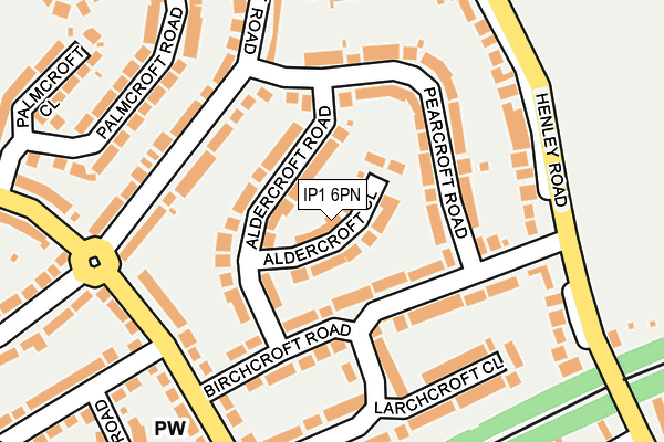 IP1 6PN map - OS OpenMap – Local (Ordnance Survey)