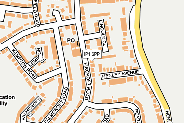 IP1 6PP map - OS OpenMap – Local (Ordnance Survey)