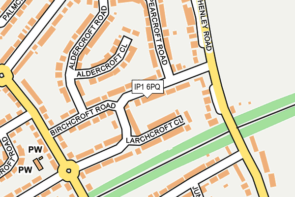 IP1 6PQ map - OS OpenMap – Local (Ordnance Survey)