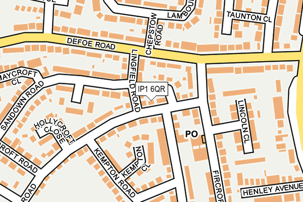 IP1 6QR map - OS OpenMap – Local (Ordnance Survey)