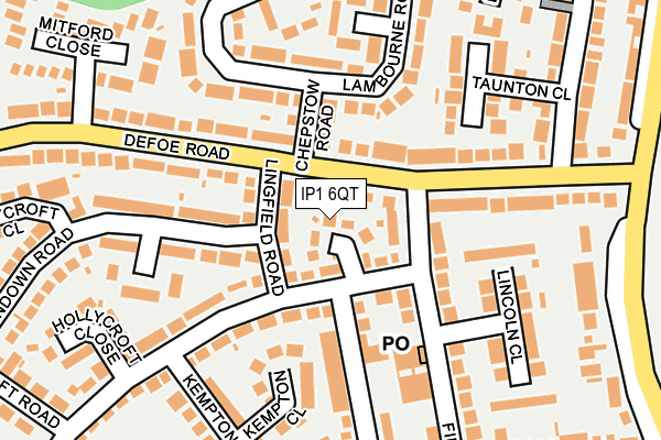 IP1 6QT map - OS OpenMap – Local (Ordnance Survey)