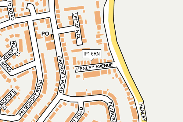 IP1 6RN map - OS OpenMap – Local (Ordnance Survey)