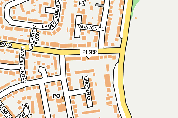 IP1 6RP map - OS OpenMap – Local (Ordnance Survey)