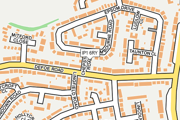 IP1 6RY map - OS OpenMap – Local (Ordnance Survey)
