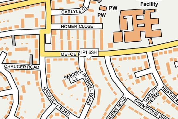 IP1 6SH map - OS OpenMap – Local (Ordnance Survey)