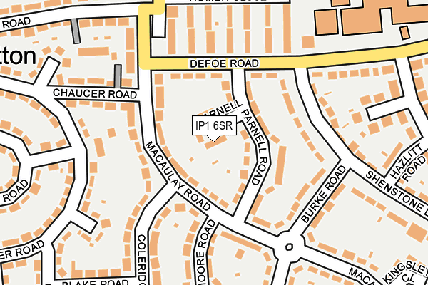 IP1 6SR map - OS OpenMap – Local (Ordnance Survey)