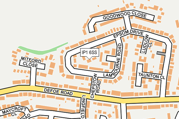 IP1 6SS map - OS OpenMap – Local (Ordnance Survey)